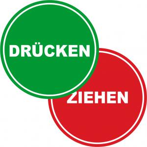 Türaufkleber Drücken/Ziehen *3 - Aufkleber-Set