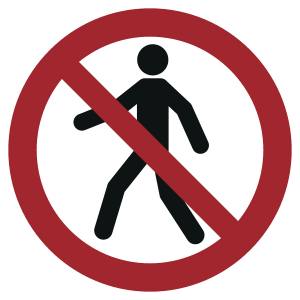 Für Fußgänger verboten (DIN EN ISO 7010)