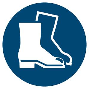 Fußschutz benutzen (DIN EN ISO 7010)