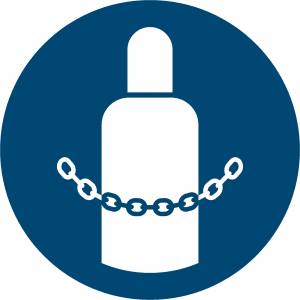 Gasflaschen sichern (DIN EN ISO 7010)