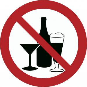 Genuss von Alkohol verboten (DIN EN ISO 7010)