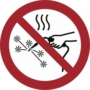 Heißarbeiten verboten  (DIN EN ISO 7010)