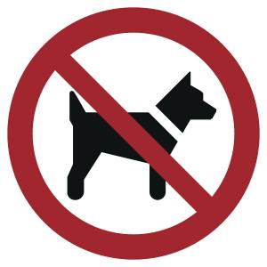 Mitführen von Hunden verboten (ASR A1.3)