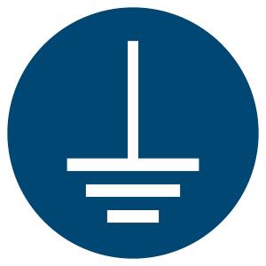Vor Benutzung erden (DIN EN ISO 7010)