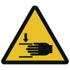 Warnung vor Handverletzungen (DIN EN ISO 7010)