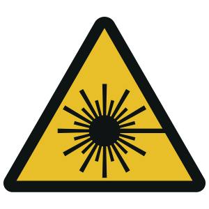 Warnung vor Laserstrahl (DIN EN ISO 7010)