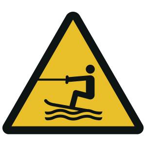 Warnung vor Wasserski-Bereich (DIN 4844)