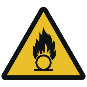 Warnung vor brandfördernden Stoffen (DIN EN ISO 7010)