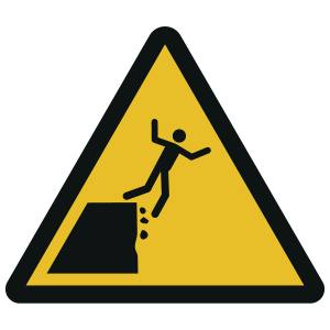 Warnung vor instabiler Klippenkante (DIN 4844)
