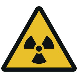 Warnung vor radioaktiven Stoffen oder ionisierenden Strahlen (DIN EN ISO 7010)