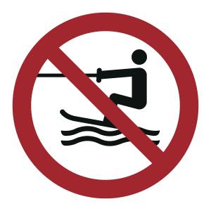 Wasserski-Aktivitäten verboten (DIN 4844)