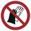 Benutzen von Handschuhen verboten (DIN EN ISO 7010)