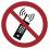 Eingeschaltete Mobiltelefone verboten (DIN EN ISO 7010)