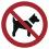 Mitführen von Hunden verboten (DIN EN ISO 7010)