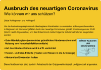 Informationsaufkleber zum Corona...